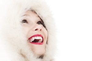 woman with porcelain crowns